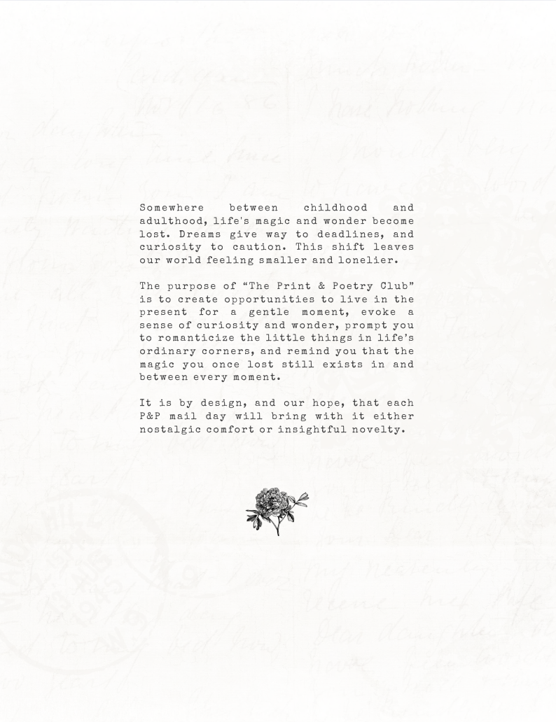 Monthly Mail x The Prints & Poetry Club